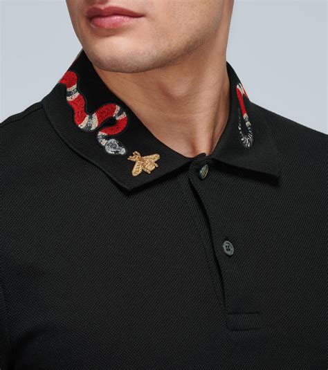 original polos gucci|gucci polo shirt snake collar.